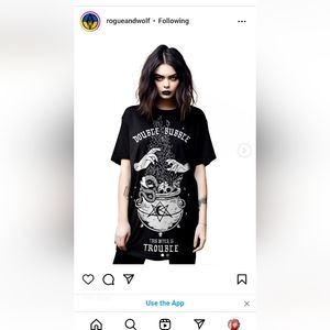 Rogue + wolf tshirt witchy dress